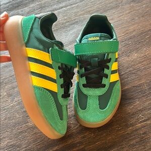 Adidas Kids Green and Yellow Sneakers